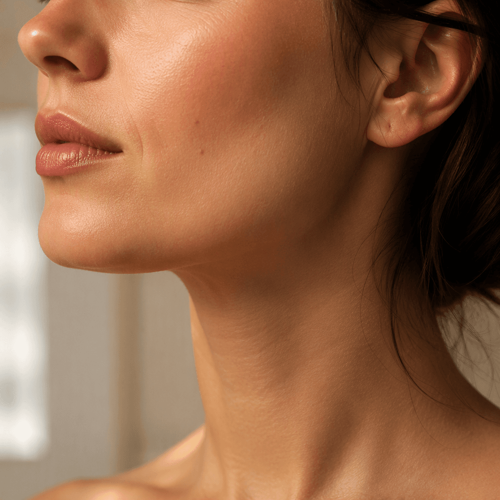 Jaw angle typical of masseter anti-wrinkle treatment