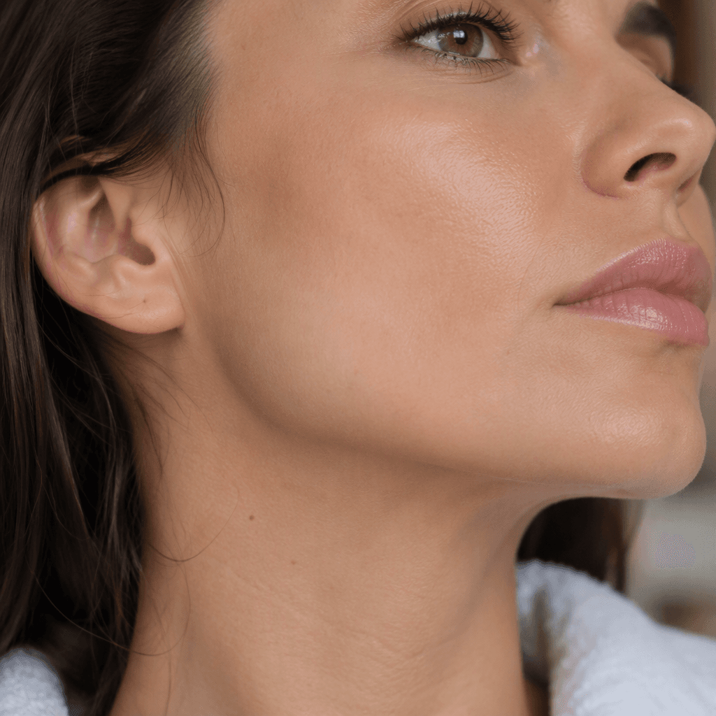 Jawline typical of jawline filler
