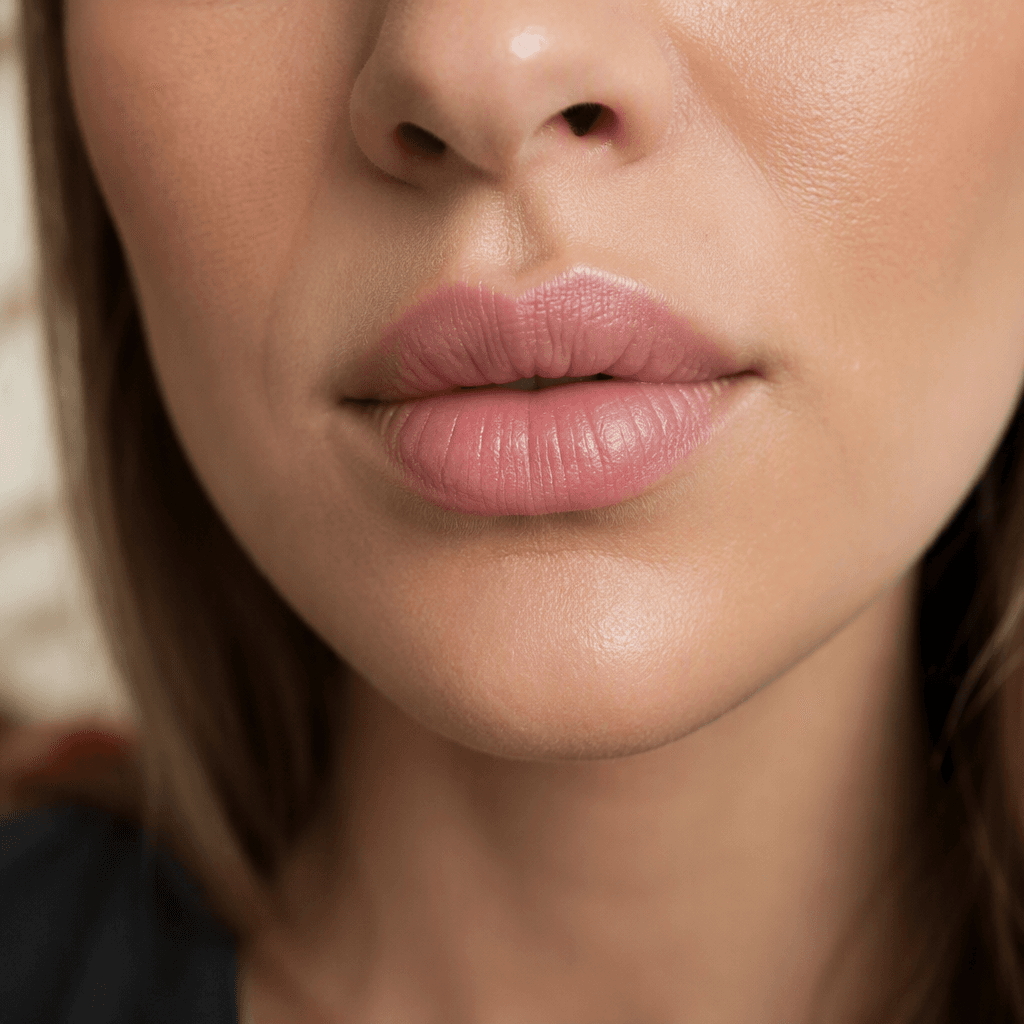 Lips typical of lip enhancement
